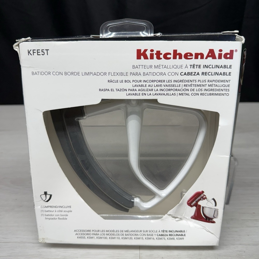 KitchenAid 5 QT Bowl Tilt-Head Flex Edge Beater KFE5T ~ Brand New In Box